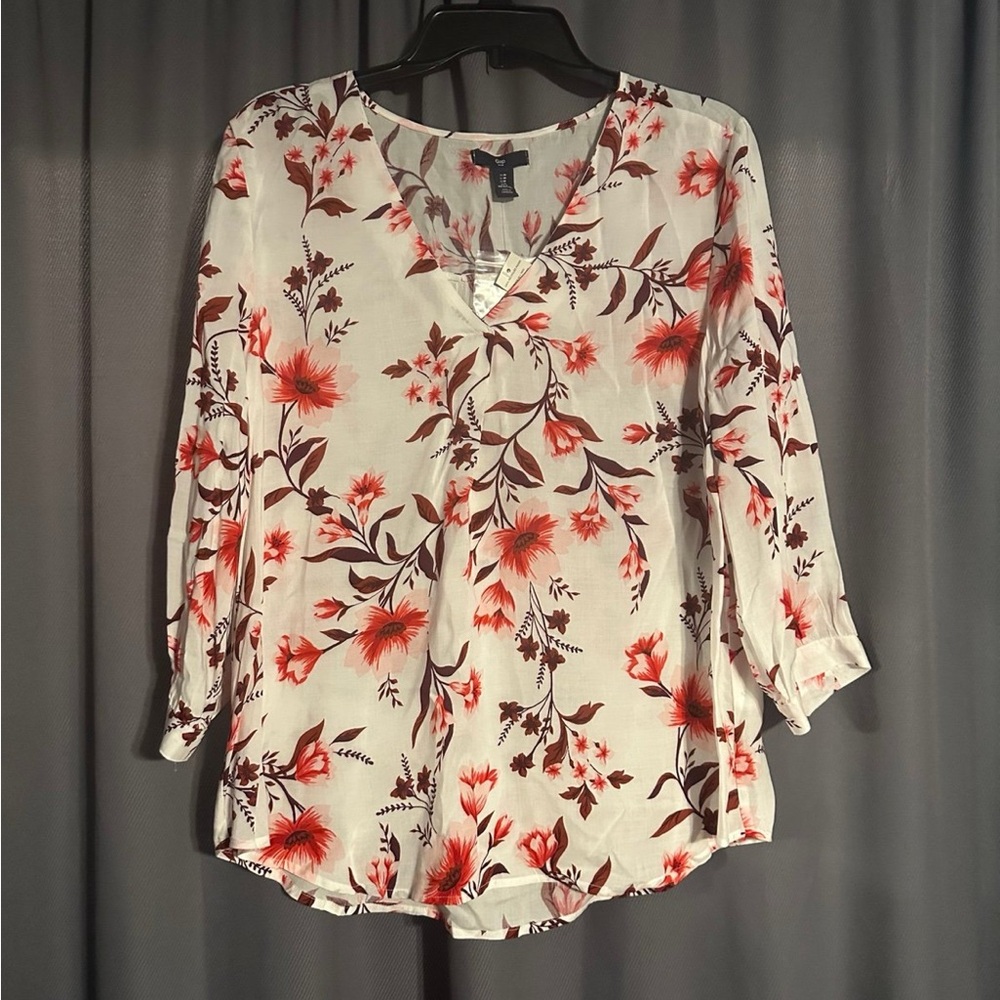 GAP Floral V-Neck Blouse